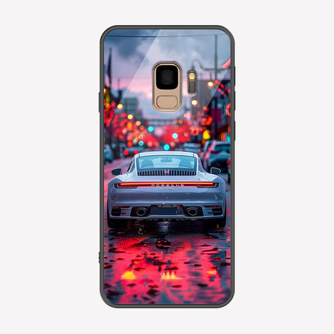 Samsung Galaxy S9 Cover - Car Series - Premium Printed Metal soft Bumper shock Proof Case