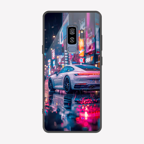 Samsung Galaxy S9 Plus Cover - Car Series - Premium Printed Metal soft Bumper shock Proof Case