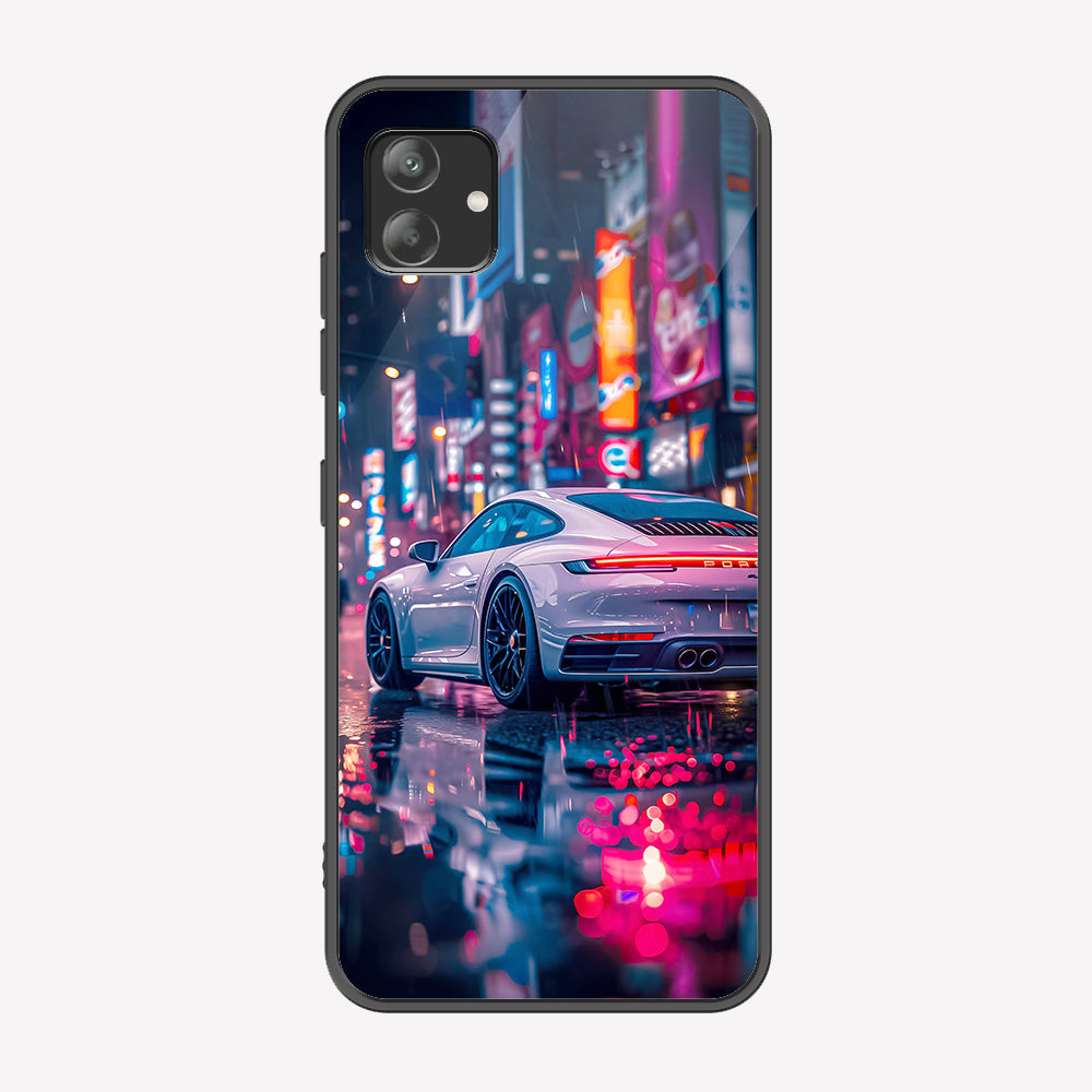 Samsung Galaxy A04e Cover - Car Series - Premium Printed Metal soft Bumper shock Proof Case