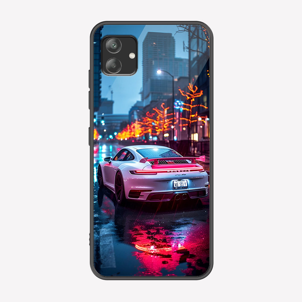 Samsung Galaxy A04e Cover - Car Series - Premium Printed Metal soft Bumper shock Proof Case