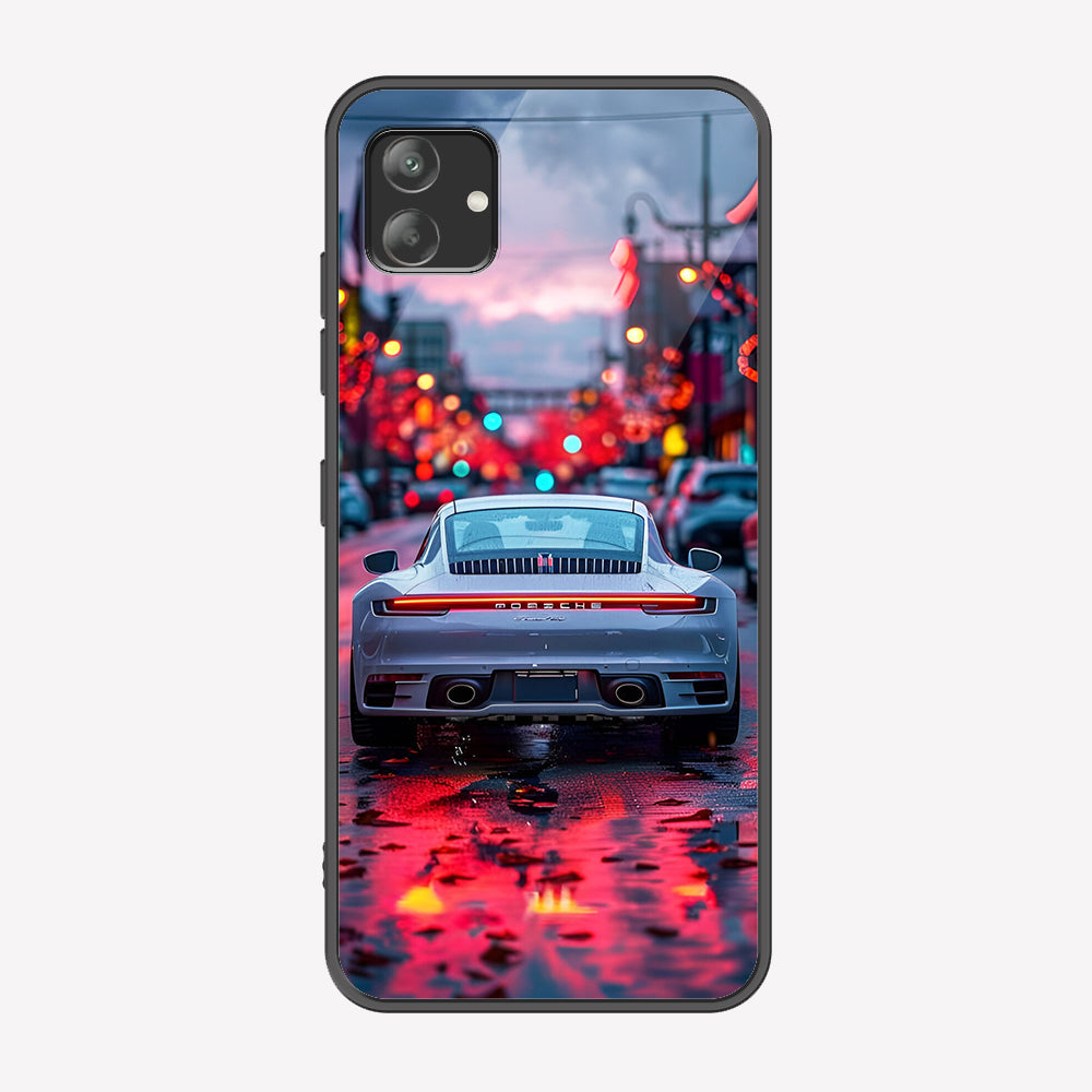 Samsung Galaxy A04e Cover - Car Series - Premium Printed Metal soft Bumper shock Proof Case