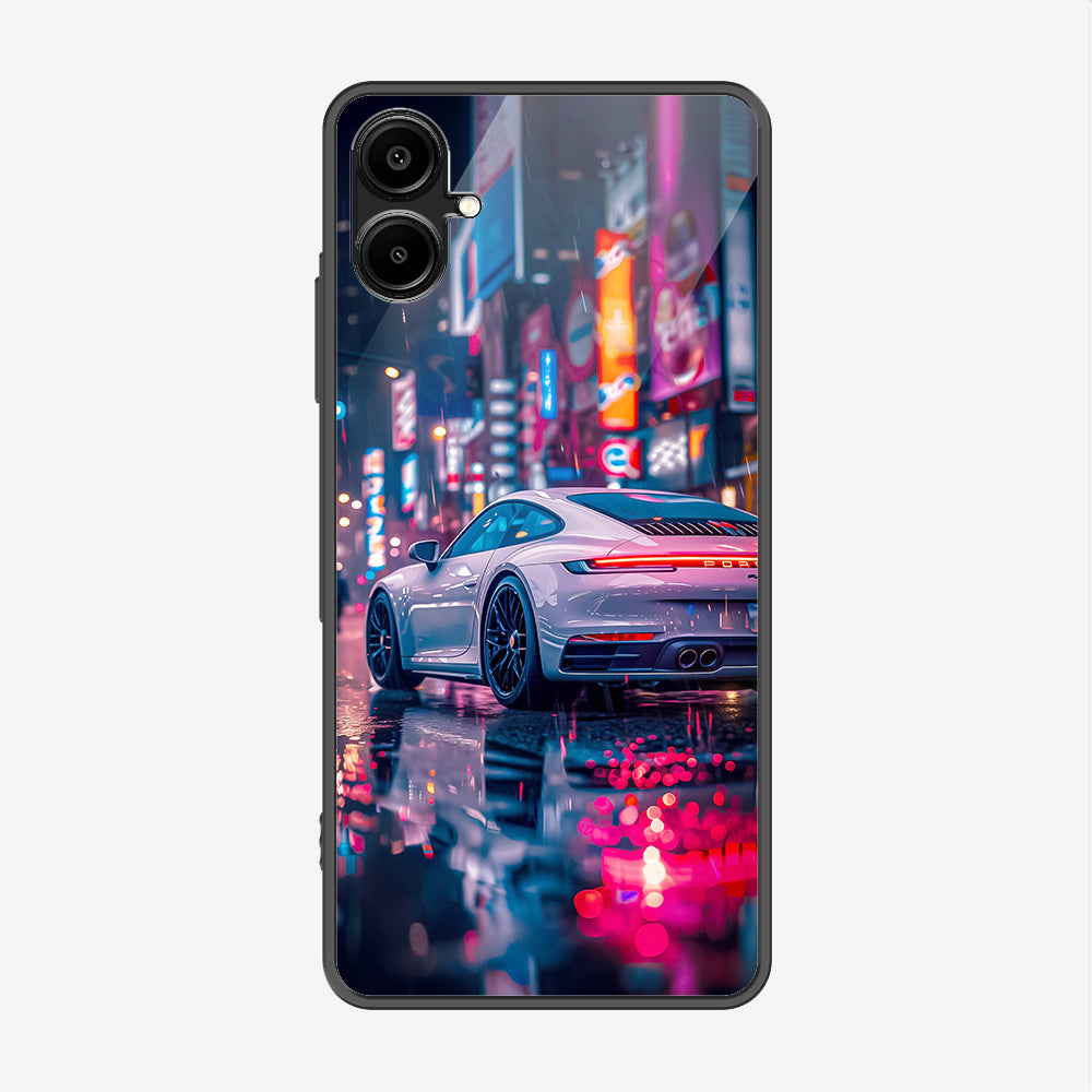 Samsung Galaxy A06 Cover - Car Series - Premium Printed Metal soft Bumper shock Proof Case