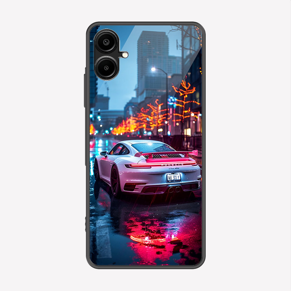 Samsung Galaxy A06 Cover - Car Series - Premium Printed Metal soft Bumper shock Proof Case