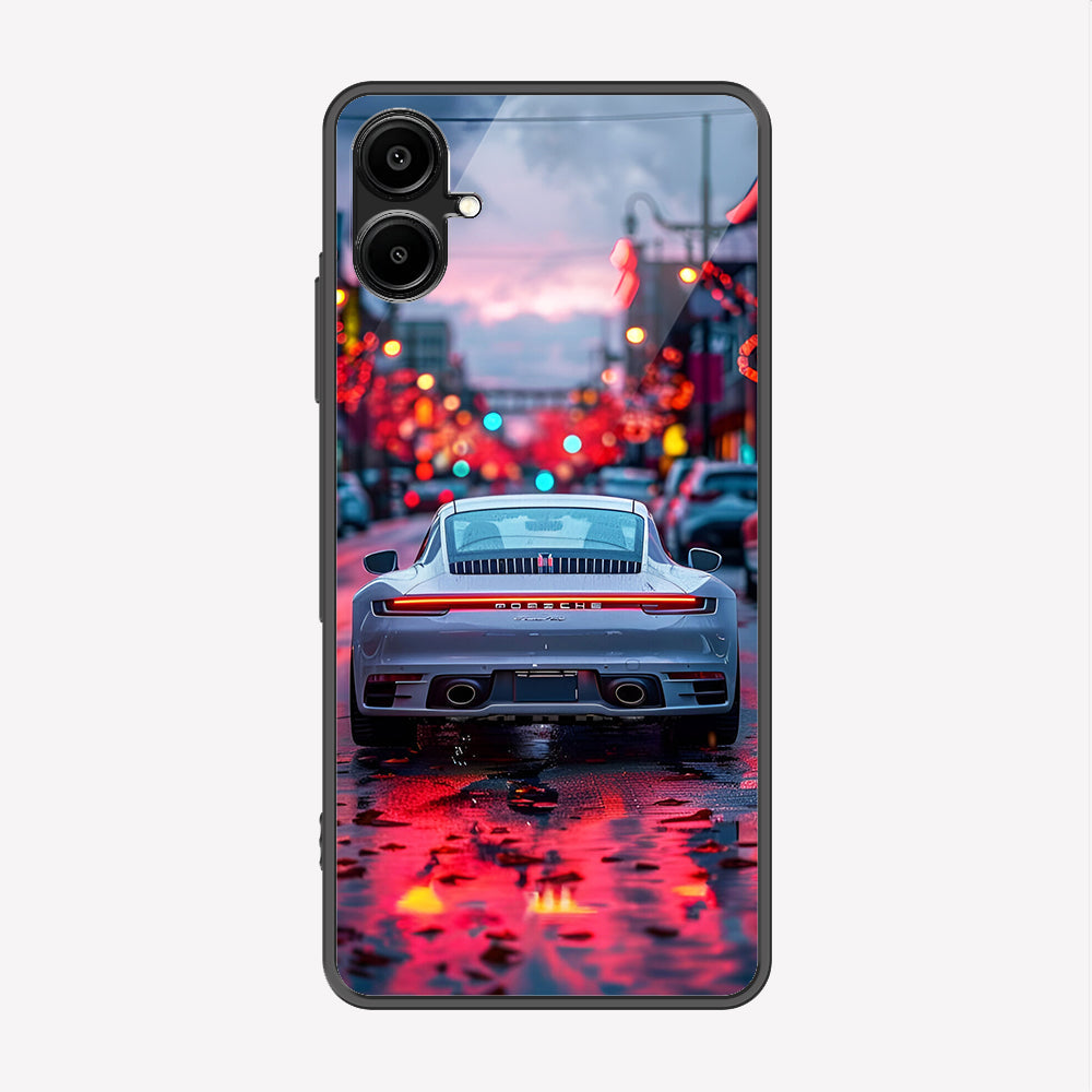 Samsung Galaxy A06 Cover - Car Series - Premium Printed Metal soft Bumper shock Proof Case