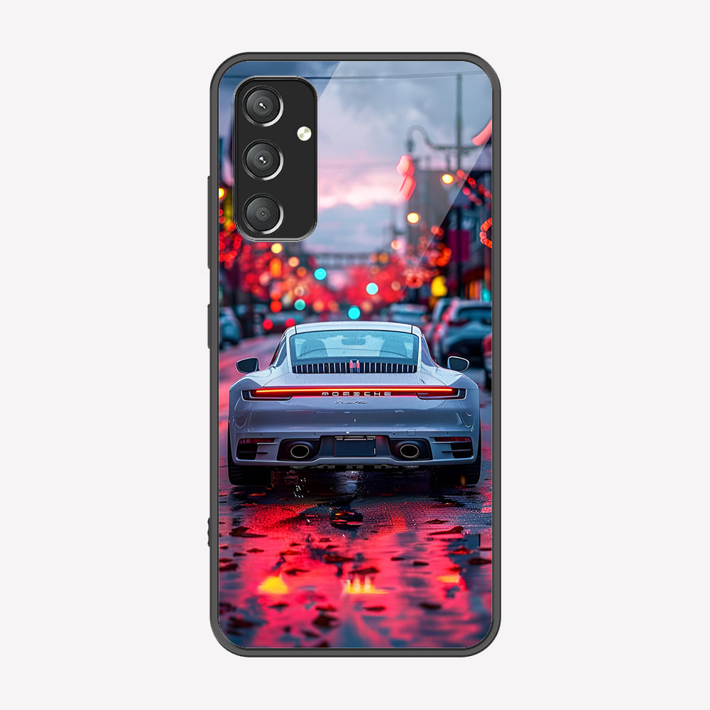 Samsung Galaxy A54 5G Cover - Car Series - Premium Printed Metal soft Bumper shock Proof Case