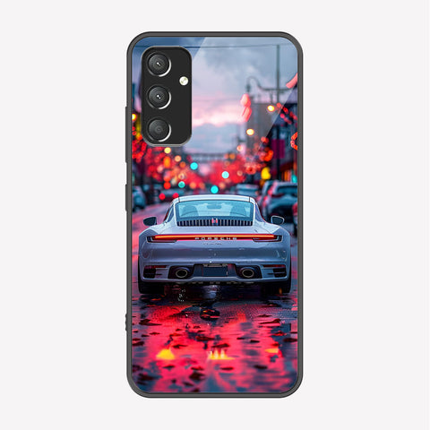 Samsung Galaxy A55 Cover - Car Series - Premium Printed Metal soft Bumper shock Proof Case