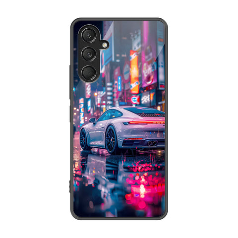 Samsung Galaxy A56 Cover - Car Series - Premium Printed Metal soft Bumper shock Proof Case