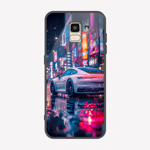 Samsung Galaxy On6 2018 Cover - Car Series - Premium Printed Metal soft Bumper shock Proof Case