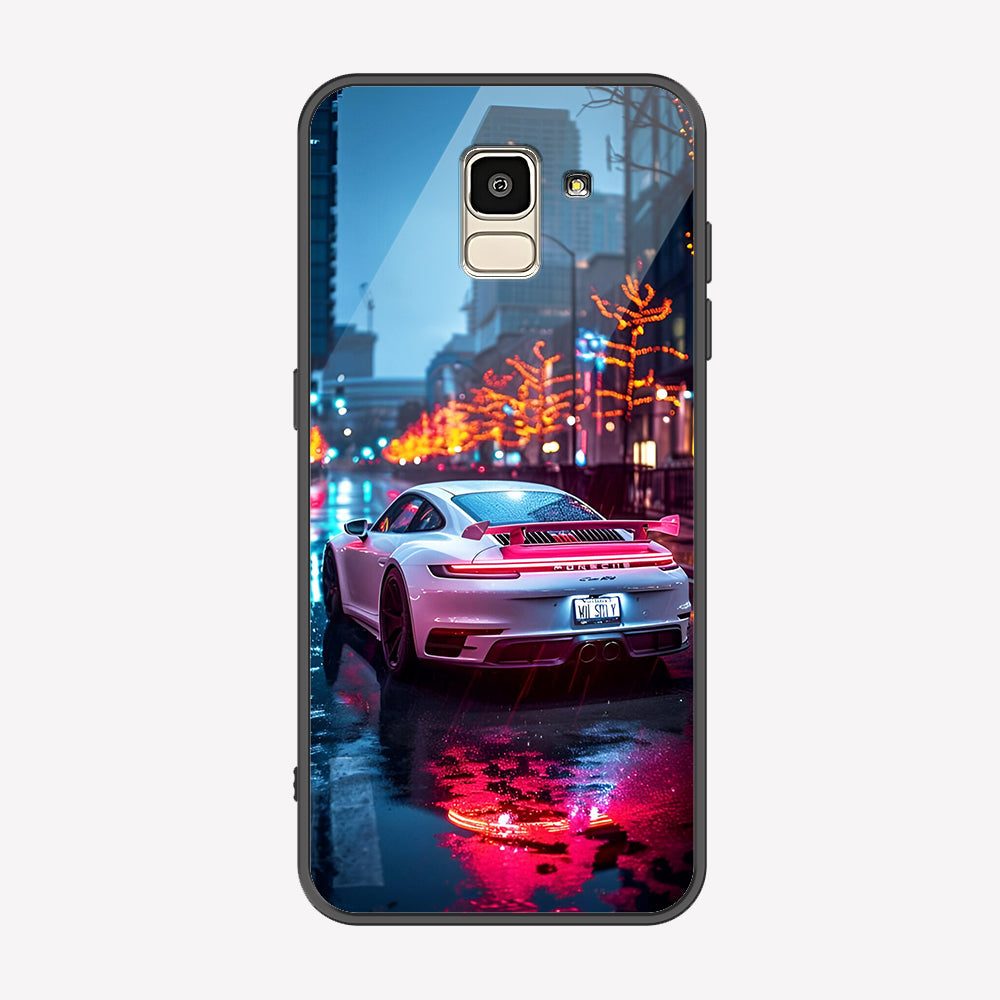 Samsung Galaxy On6 2018 Cover - Car Series - Premium Printed Metal soft Bumper shock Proof Case