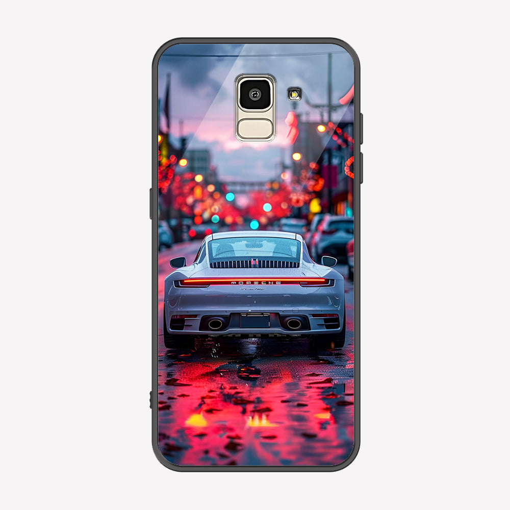 Samsung Galaxy On6 2018 Cover - Car Series - Premium Printed Metal soft Bumper shock Proof Case