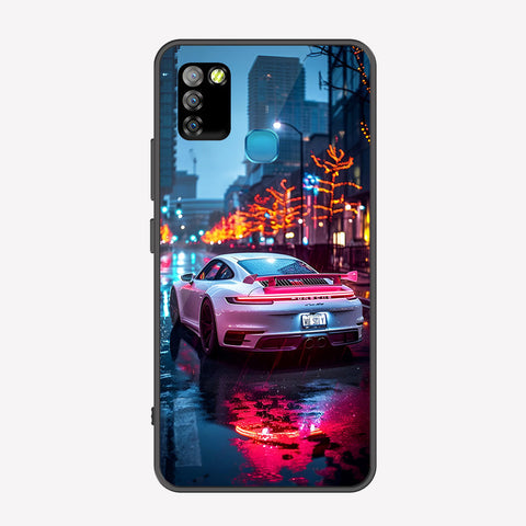Infinix Smart 5 Cover - Car Series - Premium Printed Metal soft Bumper shock Proof Case