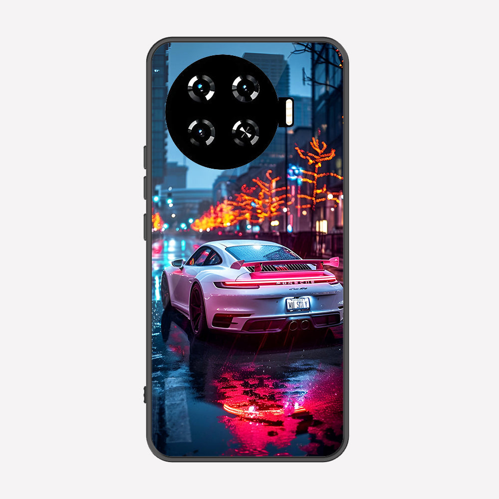 Tecno Spark 20 Pro Plus Cover - Car Series - Premium Printed Metal soft Bumper shock Proof Case