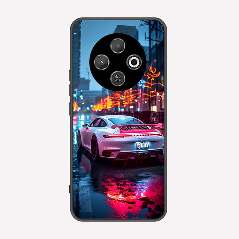 Tecno Spark 30C 4G Cover - Car Series - Premium Printed Metal soft Bumper shock Proof Case