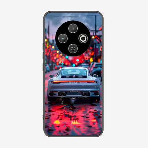 Tecno Spark 30C 4G Cover - Car Series - Premium Printed Metal soft Bumper shock Proof Case
