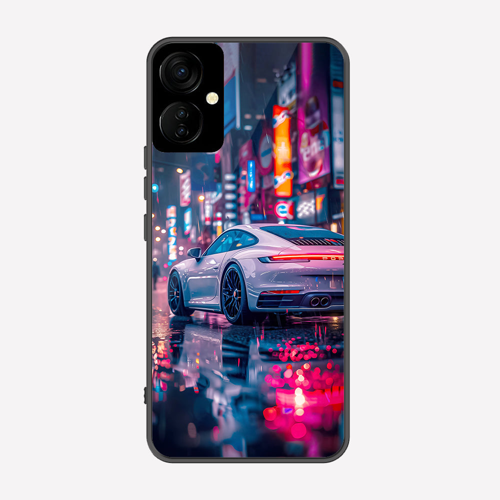 Tecno Spark 9 Pro Cover - Car Series - Premium Printed Metal soft Bumper shock Proof Case