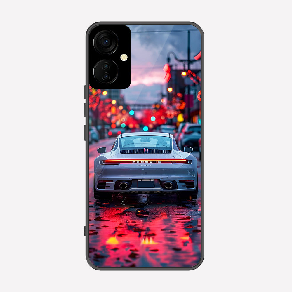 Tecno Spark 9 Pro Cover - Car Series - Premium Printed Metal soft Bumper shock Proof Case