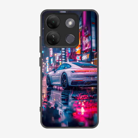Tecno Spark Go 2023 Cover - Car Series - Premium Printed Metal soft Bumper shock Proof Case