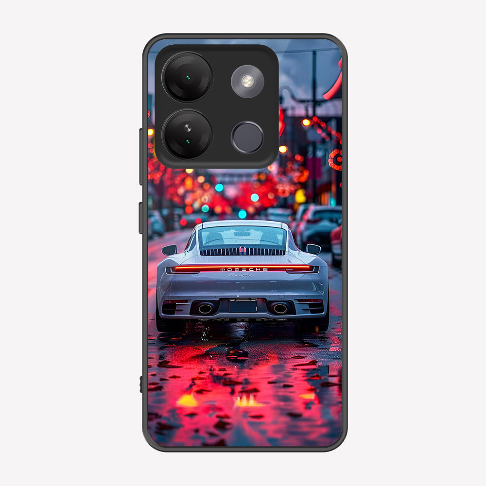 Tecno Spark Go 2023 Cover - Car Series - Premium Printed Metal soft Bumper shock Proof Case