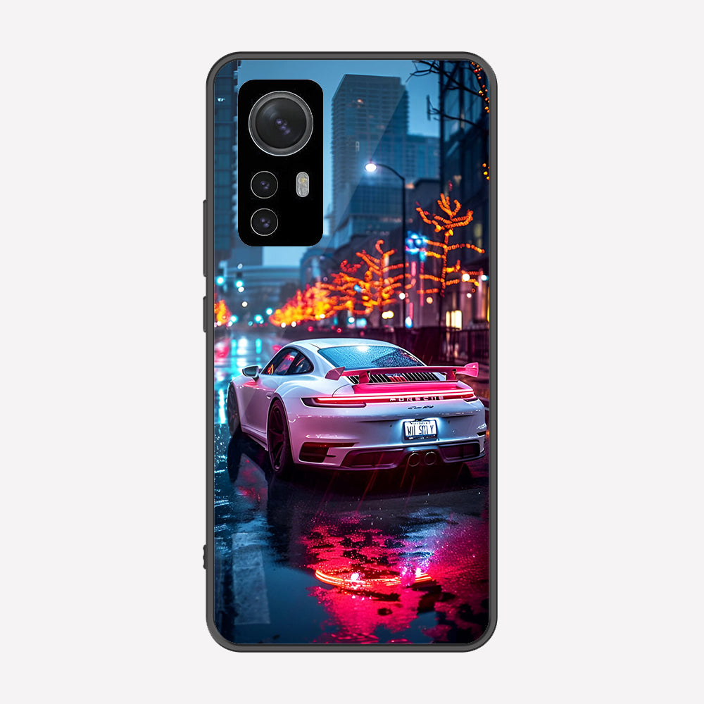 Xiaomi 12 Pro Cover - Car Series - Premium Printed Metal soft Bumper shock Proof Case