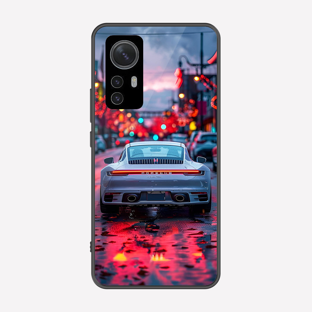 Xiaomi 12 Pro Cover - Car Series - Premium Printed Metal soft Bumper shock Proof Case