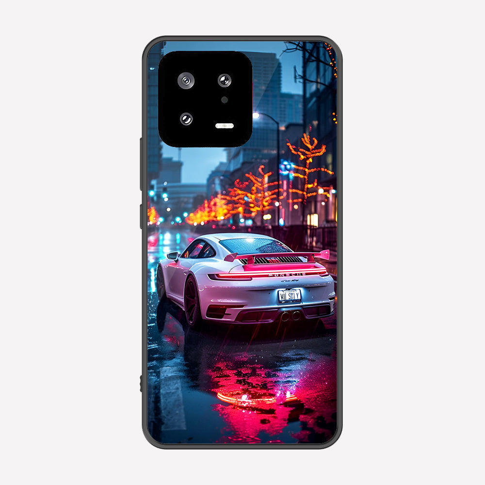 Xiaomi 13 Cover - Car Series - Premium Printed Metal soft Bumper shock Proof Case