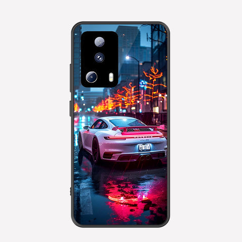 Xiaomi 13 Lite Cover - Car Series - Premium Printed Metal soft Bumper shock Proof Case