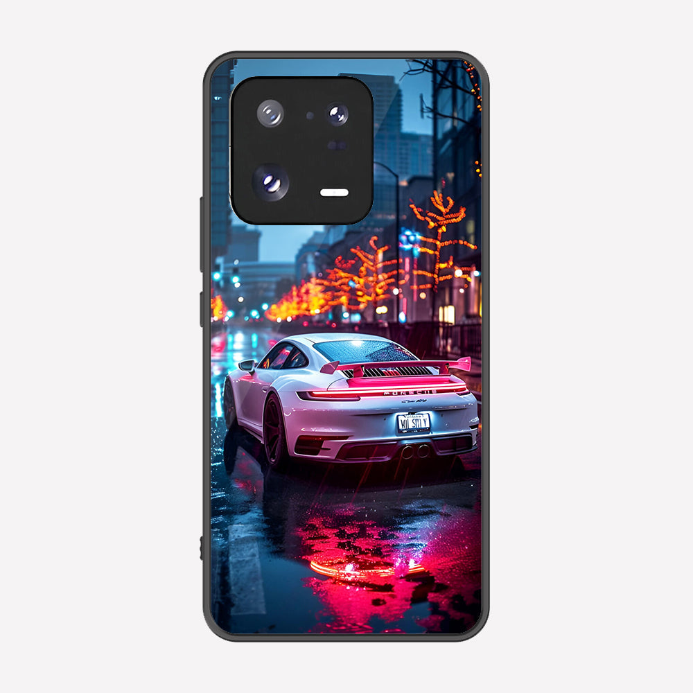 Xiaomi 13 Pro Cover - Car Series - Premium Printed Metal soft Bumper shock Proof Case