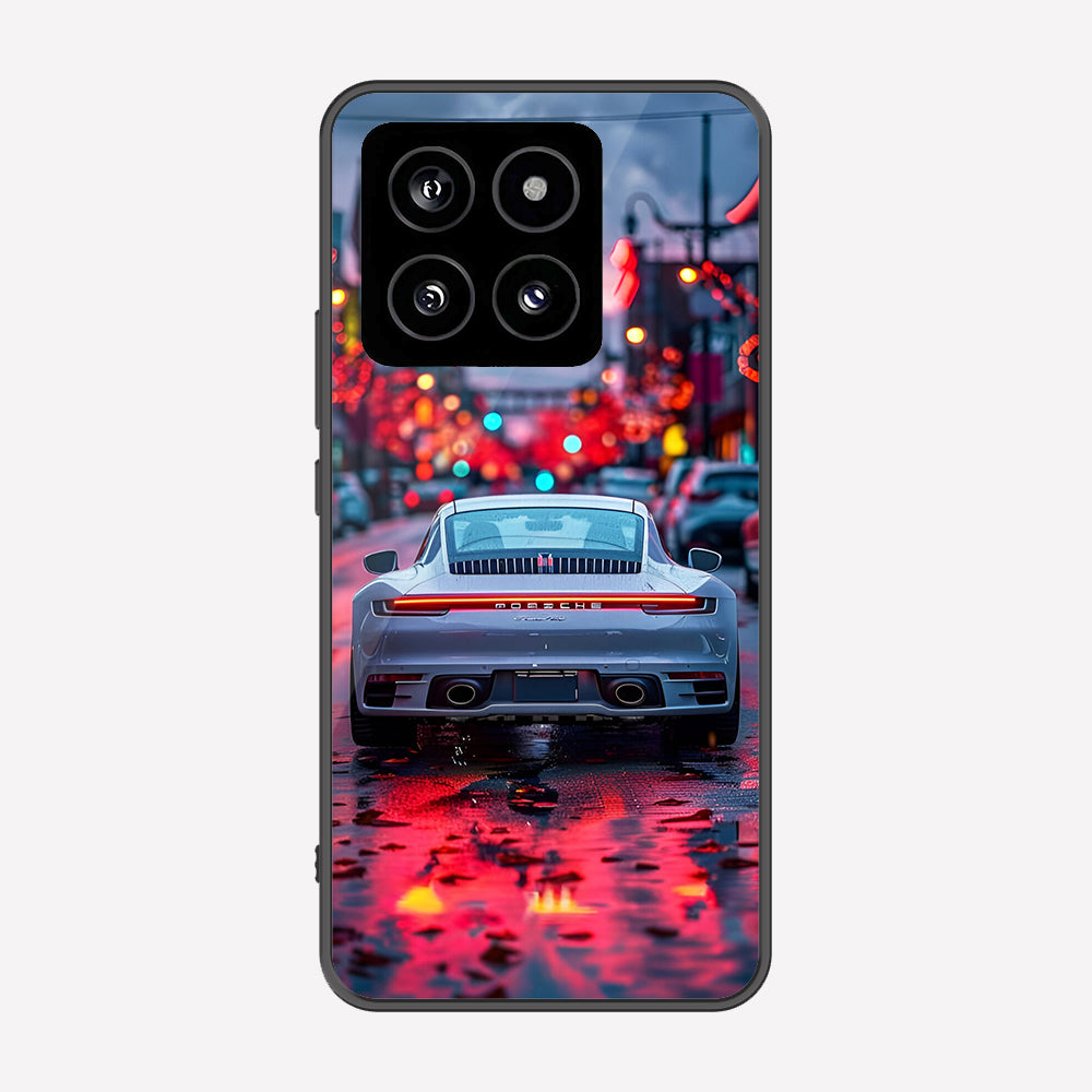 Xiaomi 14 Cover - Car Series - Premium Printed Metal soft Bumper shock Proof Case