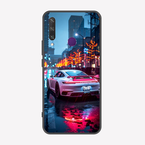 Huawei Y6p Cover - Car Series - Premium Printed Metal soft Bumper shock Proof Case