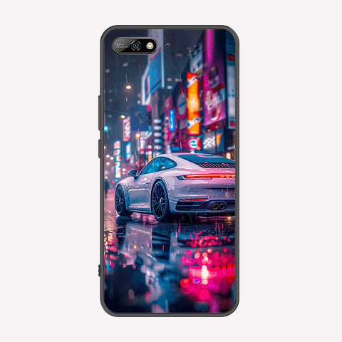 Huawei Y6 Prime 2018 / Honor 7A Cover - Car Series - Premium Printed Metal soft Bumper shock Proof Case