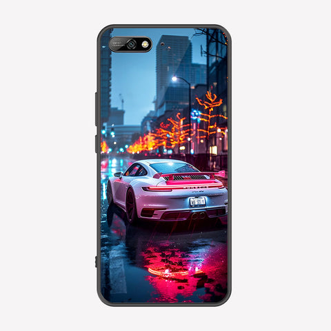 Huawei Y6 Prime 2018 / Honor 7A Cover - Car Series - Premium Printed Metal soft Bumper shock Proof Case
