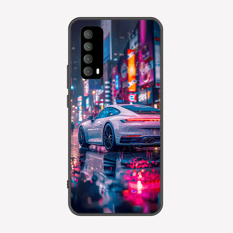 Huawei P smart 2021 Cover - Car Series - Premium Printed Metal soft Bumper shock Proof Case