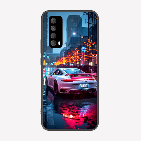 Huawei P smart 2021 Cover - Car Series - Premium Printed Metal soft Bumper shock Proof Case