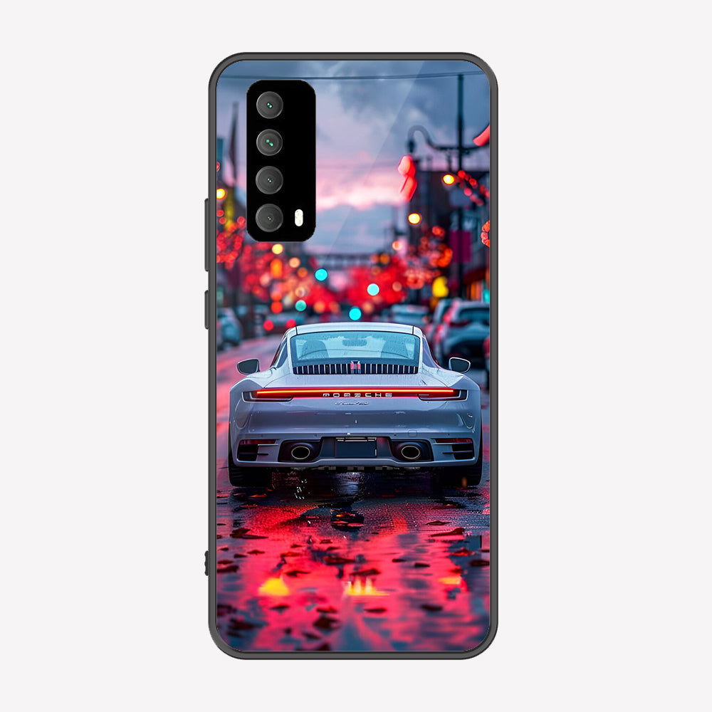 Huawei P smart 2021 Cover - Car Series - Premium Printed Metal soft Bumper shock Proof Case