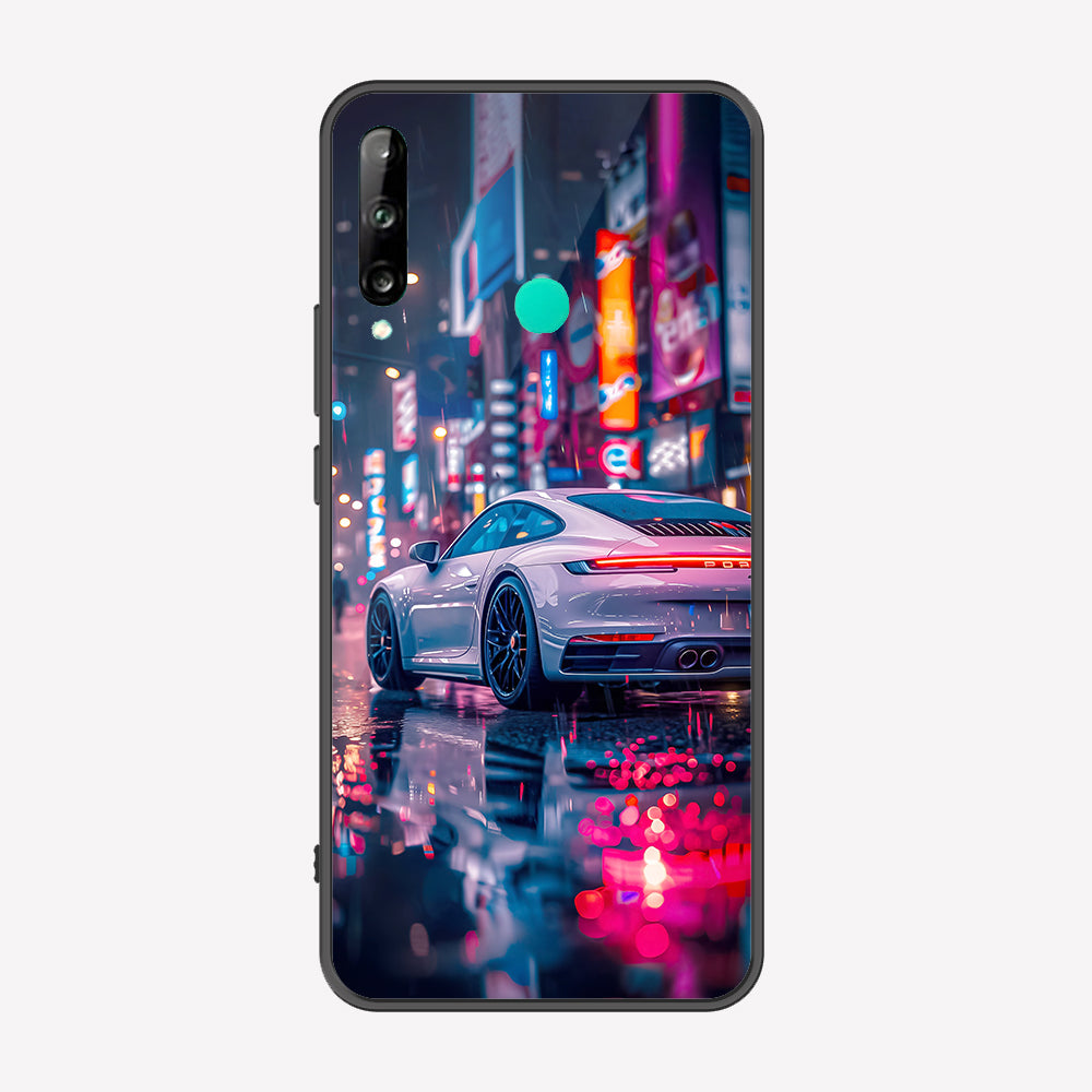 Honor 9C Cover - Car Series - Premium Printed Metal soft Bumper shock Proof Case