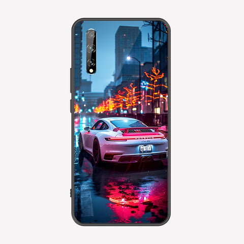 Huawei P Smart S Cover - Car Series - Premium Printed Metal soft Bumper shock Proof Case