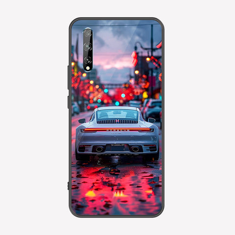 Huawei Y8p Cover - Car Series - Premium Printed Metal soft Bumper shock Proof Case