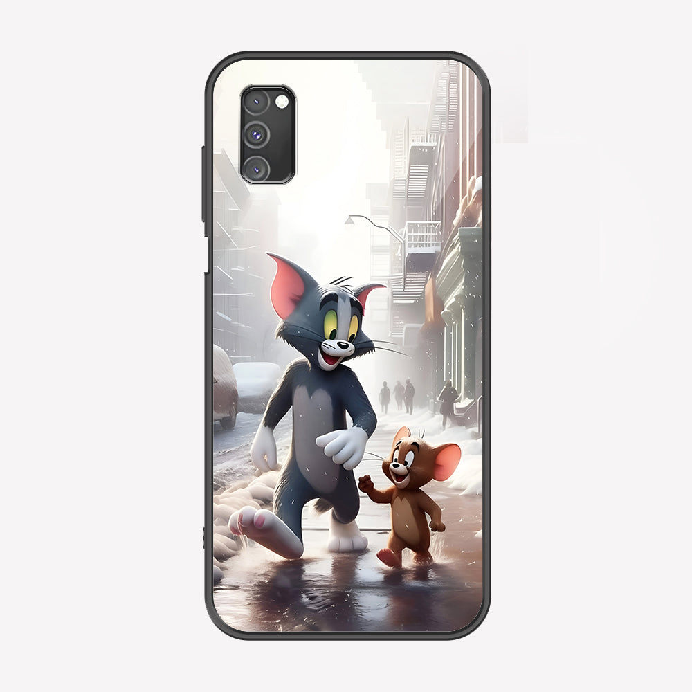 Samsung Galaxy A02s Cover - Tom & Jerry Series - Premium Printed Metal soft Bumper shock Proof Case