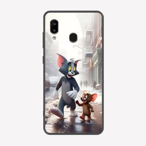 Samsung Galaxy A30 Cover - Tom & Jerry Series - Premium Printed Metal soft Bumper shock Proof Case