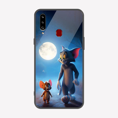Samsung Galaxy A20s Cover - Tom & Jerry Series - Premium Printed Metal soft Bumper shock Proof Case