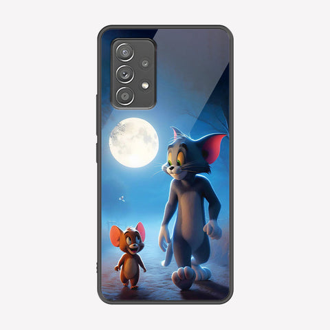 Samsung Galaxy A52 Cover - Tom & Jerry Series - Premium Printed Metal soft Bumper shock Proof Case