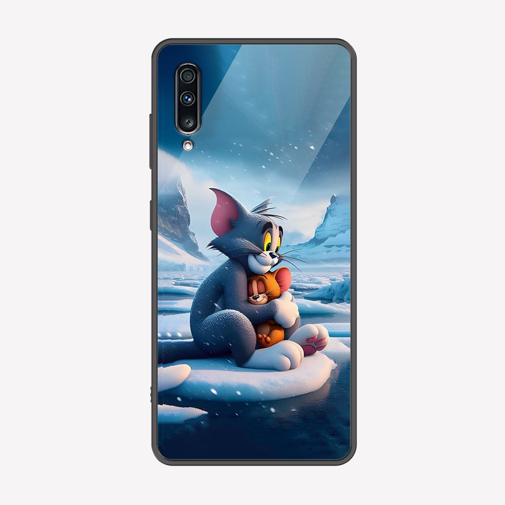 Samsung Galaxy A70 Cover - Tom & Jerry Series - Premium Printed Metal soft Bumper shock Proof Case
