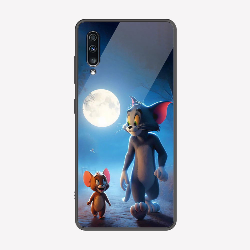 Samsung Galaxy A70 Cover - Tom & Jerry Series - Premium Printed Metal soft Bumper shock Proof Case