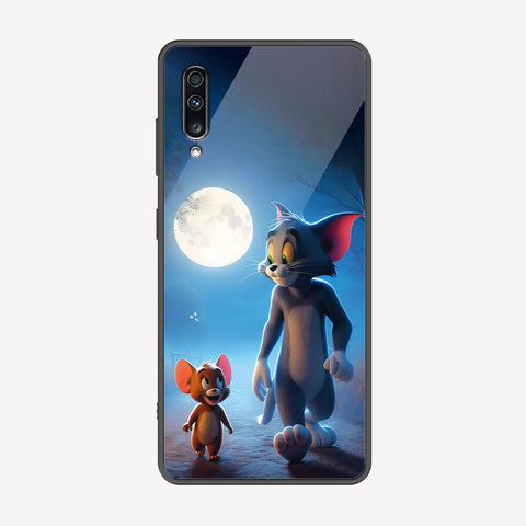 Samsung Galaxy A70 Cover - Tom & Jerry Series - Premium Printed Metal soft Bumper shock Proof Case