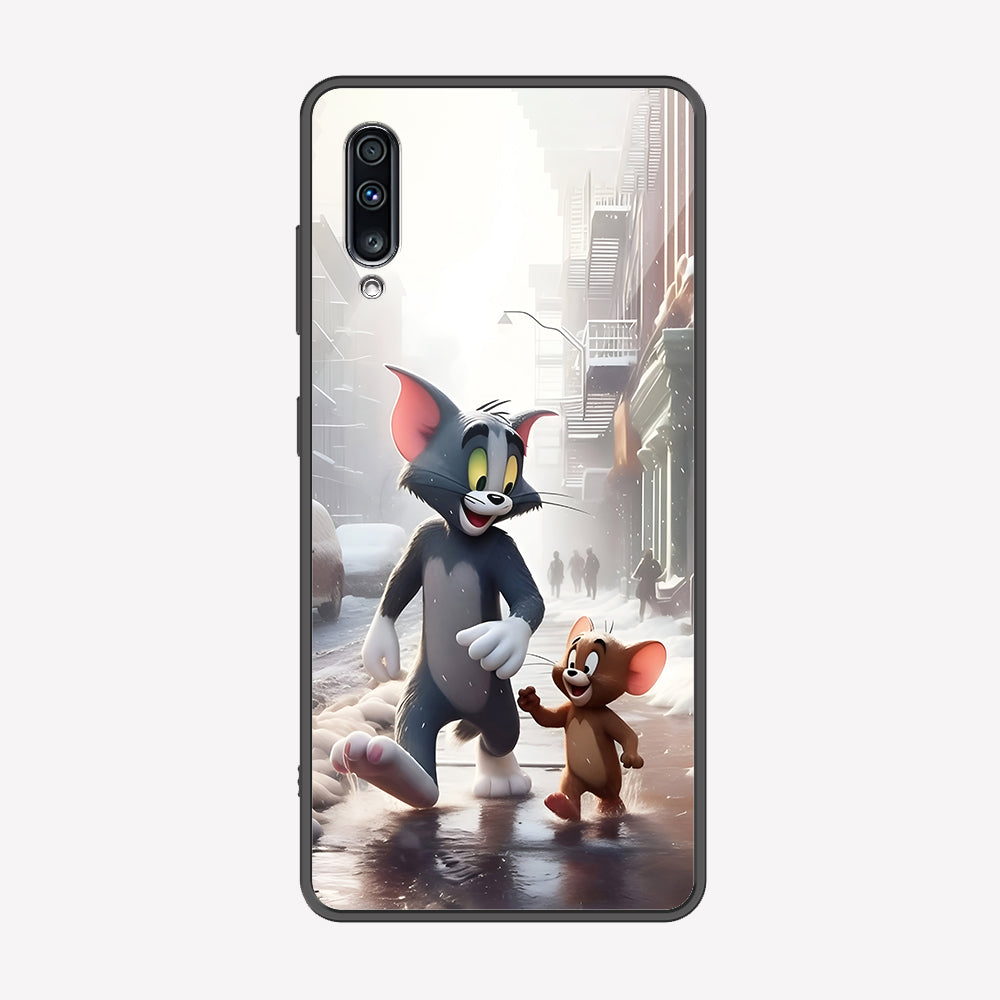 Samsung Galaxy A70s Cover - Tom & Jerry Series - Premium Printed Metal soft Bumper shock Proof Case