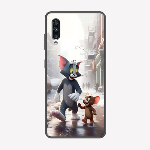 Samsung Galaxy A70s Cover - Tom & Jerry Series - Premium Printed Metal soft Bumper shock Proof Case