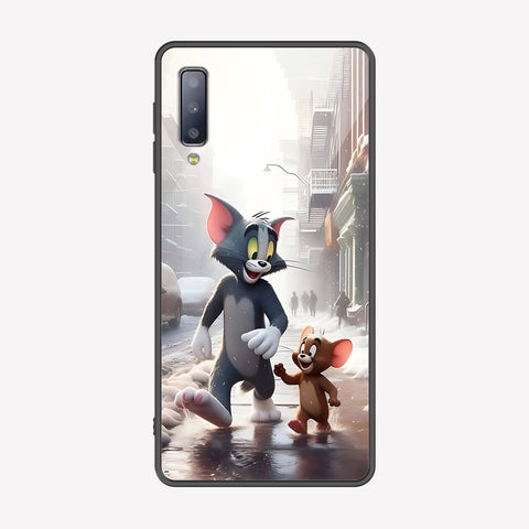 Samsung Galaxy A50 Cover - Tom & Jerry Series - Premium Printed Metal soft Bumper shock Proof Case