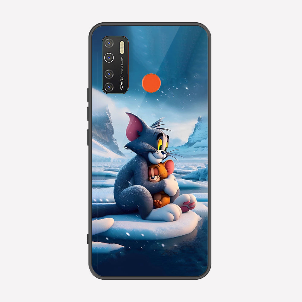 Tecno Camon 15 Cover - Tom & Jerry Series - Premium Printed Metal soft Bumper shock Proof Case