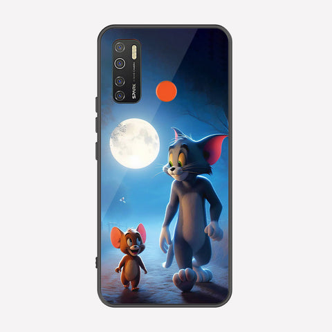 Tecno Camon 15 Cover - Tom & Jerry Series - Premium Printed Metal soft Bumper shock Proof Case