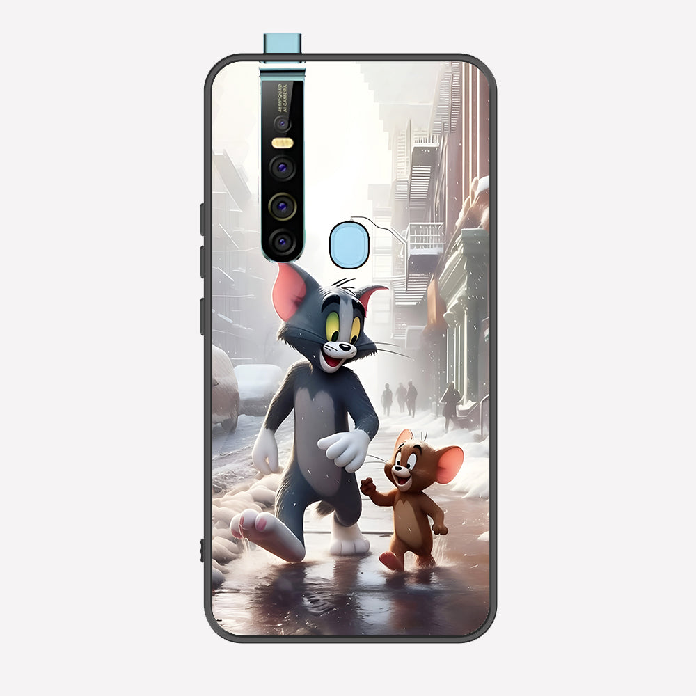 Tecno Camon 15 Premier Cover - Tom & Jerry Series - Premium Printed Metal soft Bumper shock Proof Case